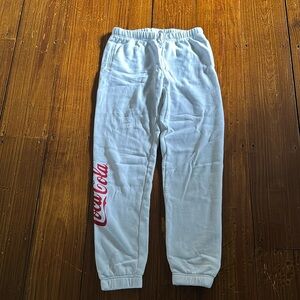 New without tags coca cola white sweatpants